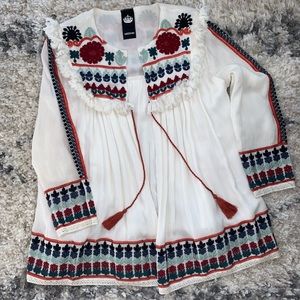 Boho embroidered cardigan